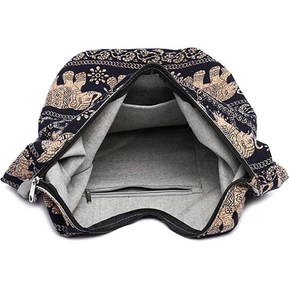 🆕 Hobo Fashion canvas Shoulder Bag Hippie Crossbody Bohemian Animal Print NWT - Picture 6 of 10